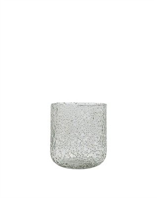 Lysestage - Snow - Klar - 10 cm.